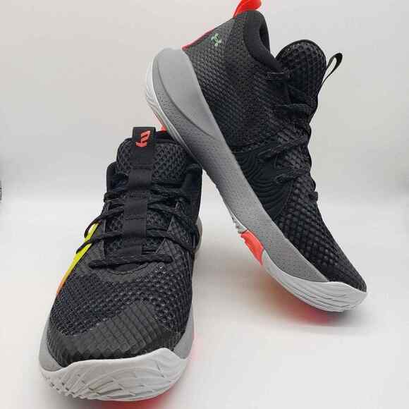 Under Armour Embiid One Black Grey Men\'s Sneakers 3023086-001 Size 12 NEW